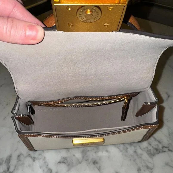 Like new! Kate Spade Colorblocked Small Top Handle Bag in Halo White - Picture 10 of 12